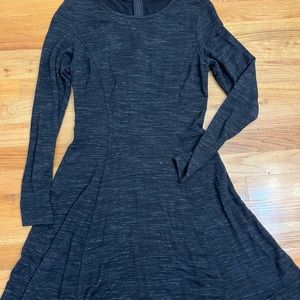 black long sleeve mini dress